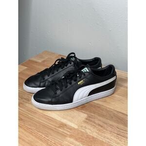 PUMA Basket Classic Black White Leather Low Top Sneakers Men’s Size 13